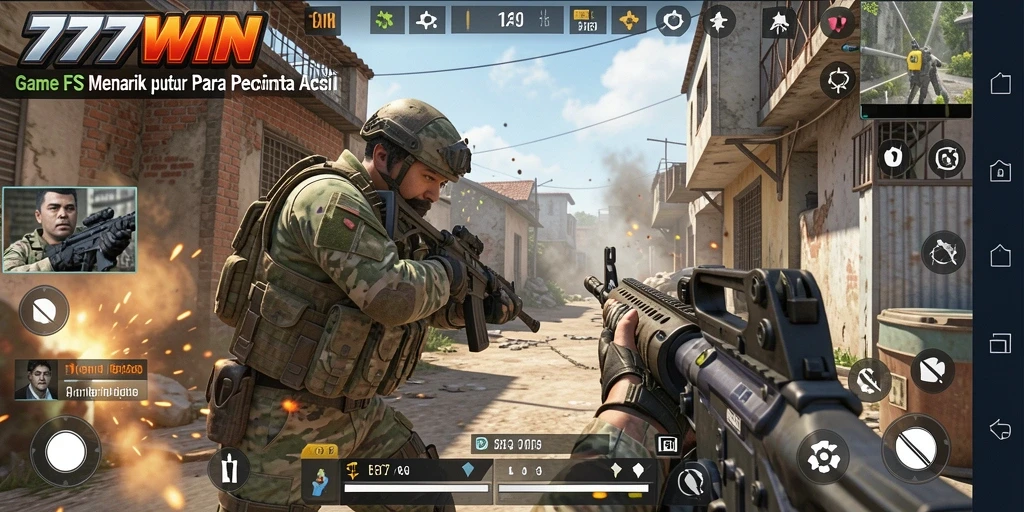 Tangkapan layar gameplay seru di 777WIN dengan aksi FPS yang mendebarkan.