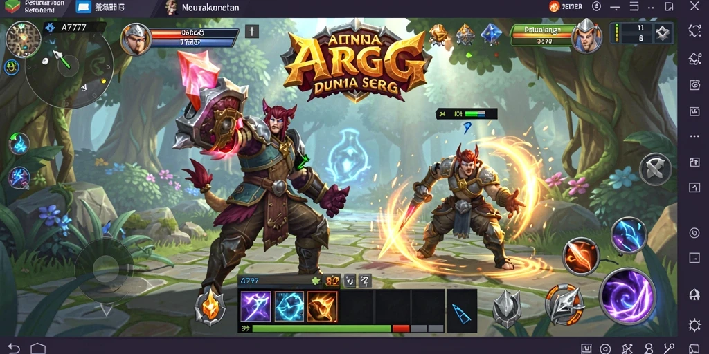 Tampilan menarik dari gameplay ARPG A7777 yang memukau.