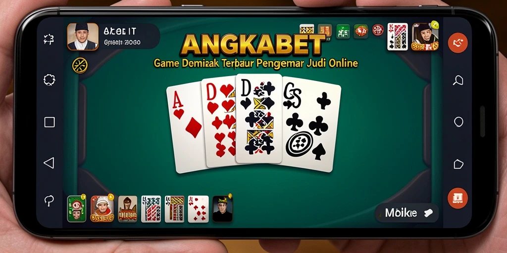Screenshot gameplay ANGKABET yang menampilkan suasana permainan domino.
