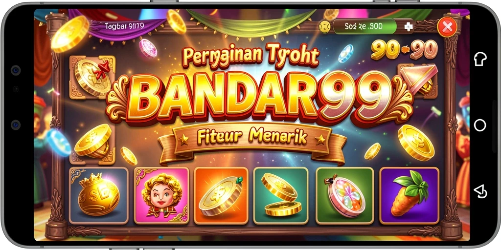 Tampilan gameplay Slot BANDAR99 yang menarik dan penuh warna.