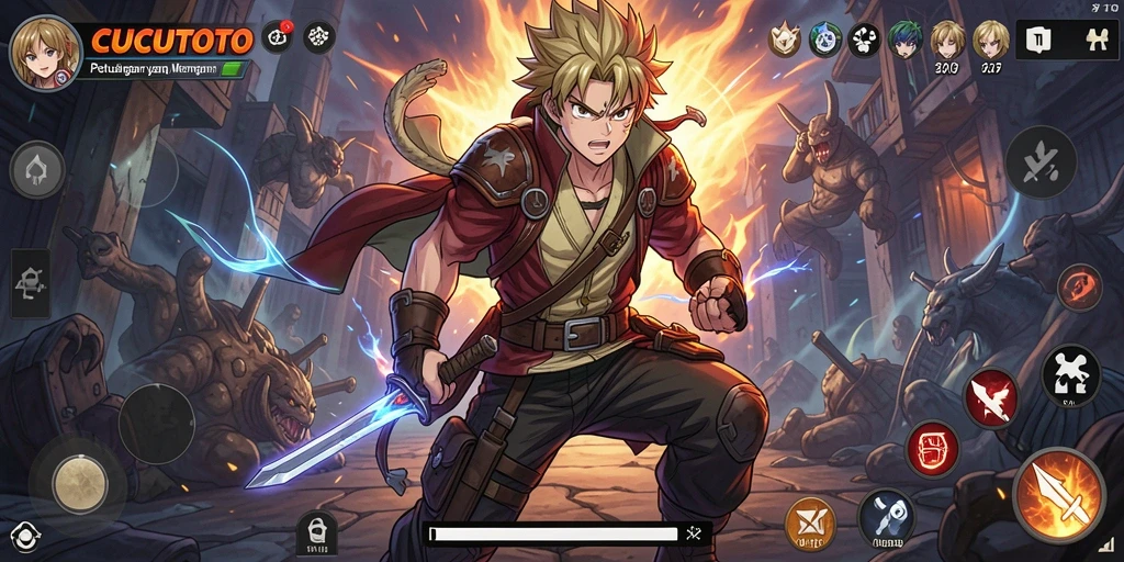 Tampilan gameplay seru dari game Anime CUCUTOTO.
