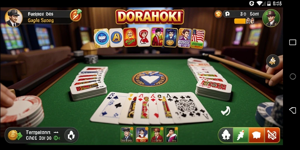 Tampilan gameplay Gaple yang seru dan interaktif di DORAHOKI.