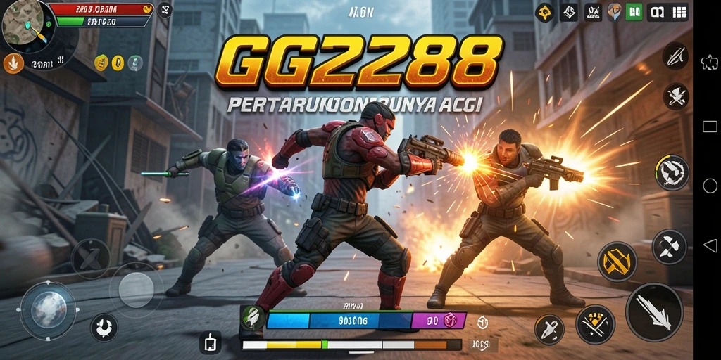 Gameplay GG288 menampilkan pertarungan aksi yang seru dan mendebarkan.