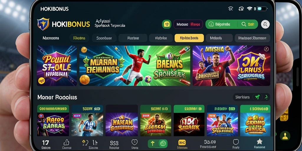 Tampilan menarik dan intuitif dari aplikasi HOKIBONUS.