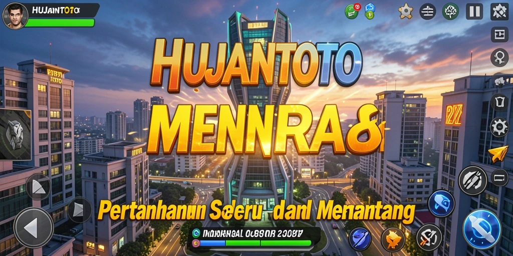 Screenshot gameplay HUJANTOTO menampilkan aksi menara pertahanan yang epik.
