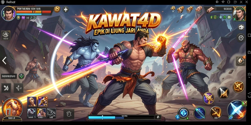 Tampilan impresif dari gameplay KAWAT4D yang mendebarkan.