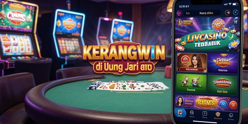Tampilan gameplay Live Casino KERANGWIN yang mendebarkan dan interaktif.