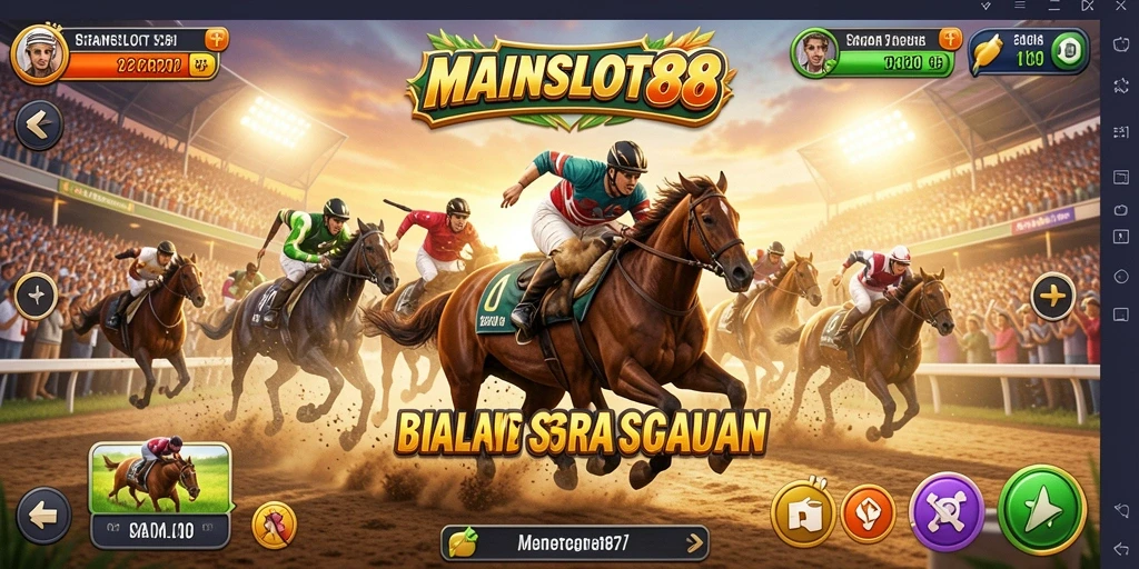 Tampilan utama gameplay balapan seru di MAINSLOT88.
