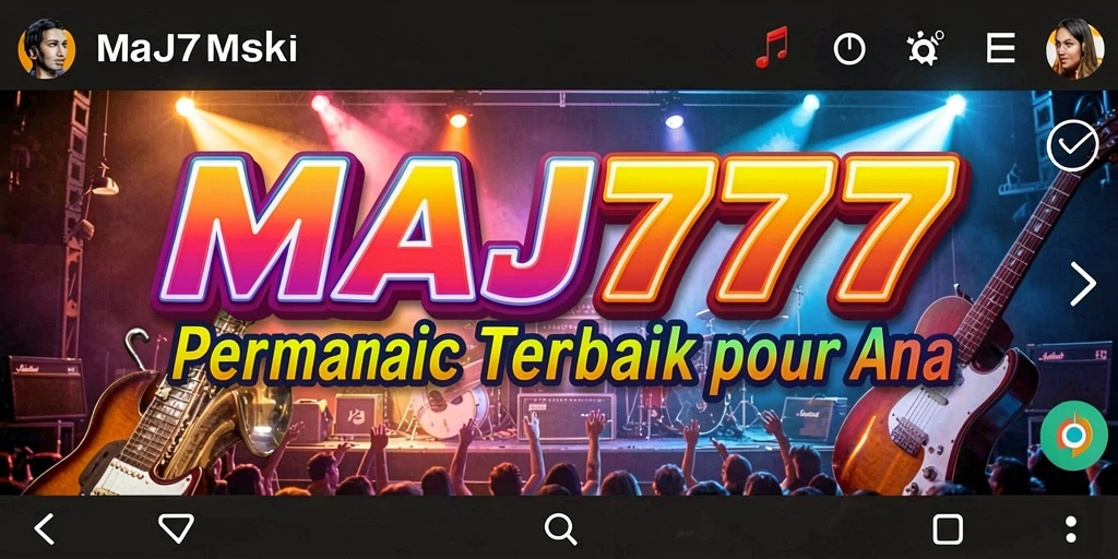 Tampilan gameplay MAJ777 yang menarik dengan elemen musik interaktif.