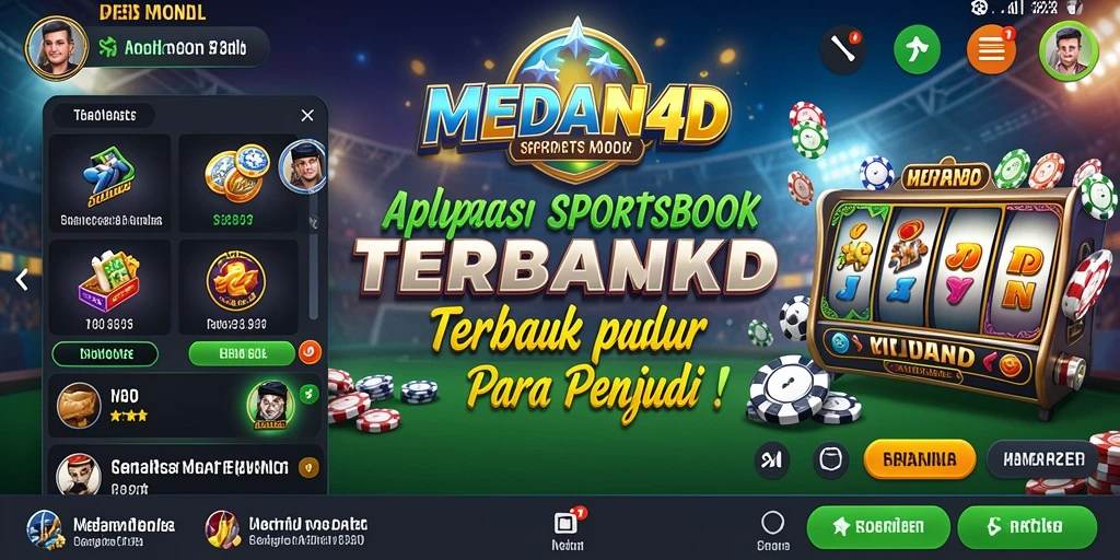 Tampilan utama aplikasi MEDAN4D dengan fitur taruhan langsung.