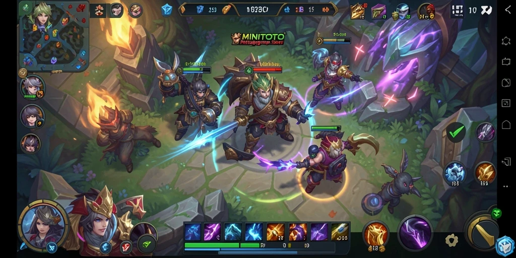 Tampilan menarik dari gameplay seru dalam MINITOTO MOBA.