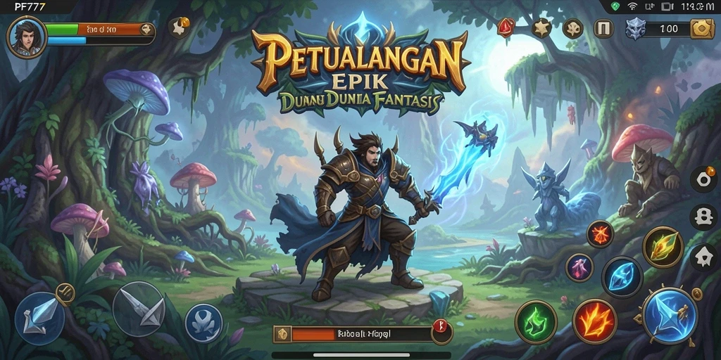 Tangkapan layar gameplay PF777 menampilkan pertarungan RPG yang intens dan strategis.