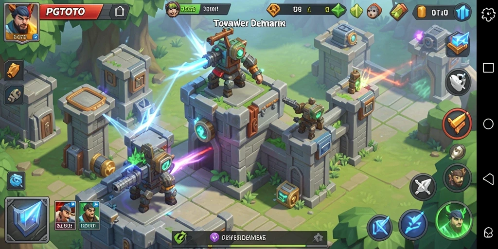 Tampilan menarik dari gameplay PGTOTO dalam Tower Defense.