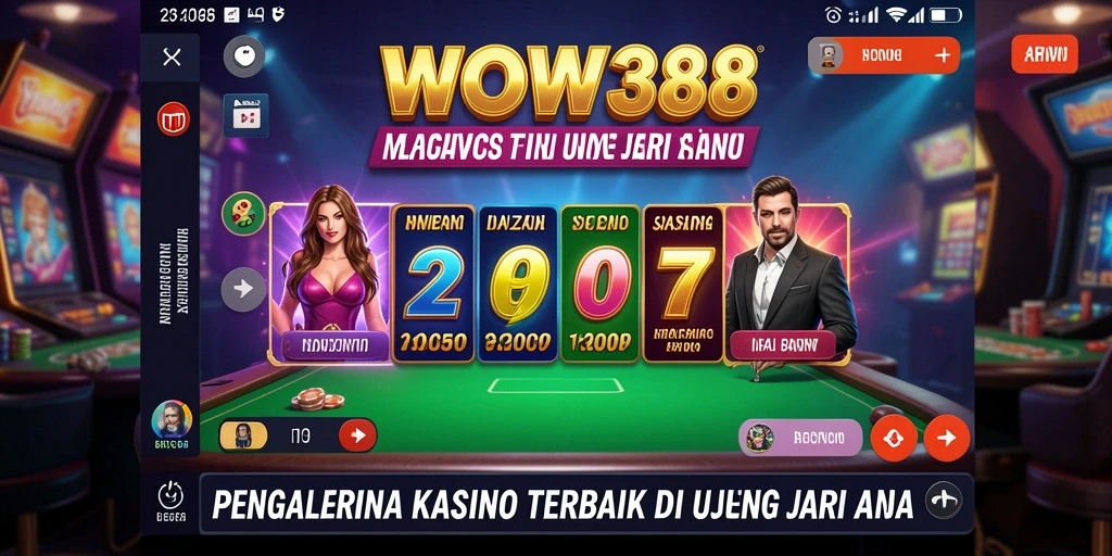 Tampilan menarik dari permainan Kasino WOW388 dengan dealer langsung.